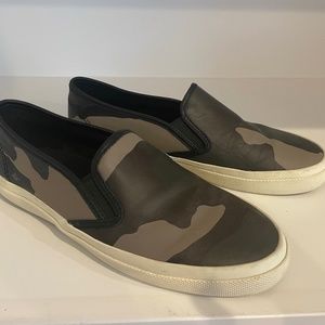 COACH Camouflage Leather Slip On Shoes